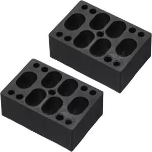 파티킬 28mm 1.1인치 스케이트보드 라이저 패드 2팩 플라스틱 롱보드 트럭용 앵글 웨지 충격 블랙