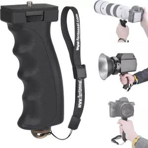 범용 인체공학적 DSLR 미러리스 카메라 캠코더 단안 핸드 그립 안정기 휴대용 핸드헬드 셀카봉 유튜브 틱톡