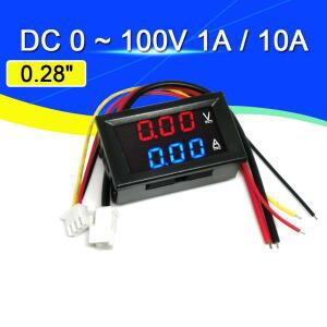 미니 디지털 전압계 전류계 DC 100V 10A 패널 앰프 볼트 측정기 테스터 감지기 0.56인치 듀얼 LED 액정 자