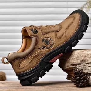 가죽 경등산화 워킹화 와이어 릿지화 메쉬 하이킹화 무료교환 초경량 접지력 운동화