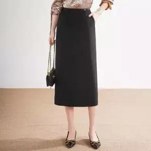 미에스틸로 여사친 스커트 미디 검정 여름 H라인 에이치 일자 힙업 ADOR2