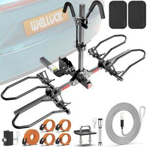 자동차용 WELLUCK 자전거 랙, 최대 5인치 2 장착된 팻 200LB 전기 타이어가