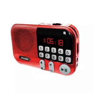 액센 SUPER 7000 미니 휴대용 효도라디오 트로트 충전식 등산용 100곡 수록 MP3 재생가능