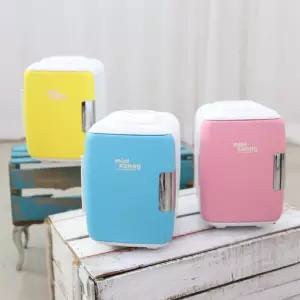 미니짱 원룸 미니냉장고 4L 소형 블루 가정용 화장품 음료 사무실 화장대 캠핑용 차량용 냉장고 선물