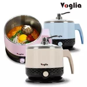 보글리아 1.5L 여행용 간편한 라면포트-베이지-전기 멀티 포트 전기 주전자 냄비 자취 원룸 이사 선물