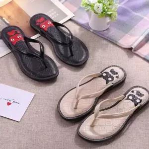 [하프클럽/]캐릭터 바캉스 고양이 귀여운 휴양지패션 비치 쪼리