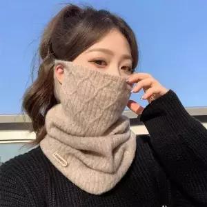 [하프클럽/]은창)꽈배기 포그니 워머 목도리 스카프 남녀공용 봄 롱 털목도