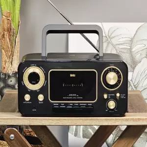 브리츠 레트로 포터블 카세트 CD플레이어 FM 라디오 스피커 테이프 인테리어 부모님 생일  효도 선물