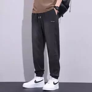 남성용 팬츠 캐주얼 여름 빈티지 배기팬츠 배기 얇은 조거 쿨링 9부 admr2