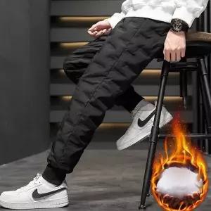 [하프클럽/]남성 융털 패딩바지 겨울 트레이닝 작업복 기모바지