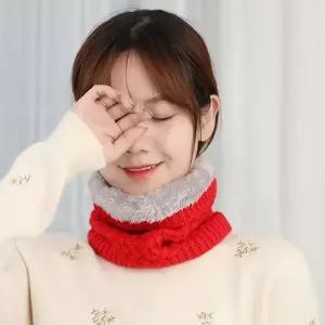 [하프클럽/]여성 8컬러 부드러운 겨울 방한 니트 퍼 안감 넥워머