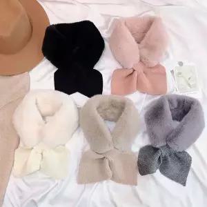 [하프클럽/]겨울 쁘띠 귀여운 여성 퓨어 리본 머플러 목도리