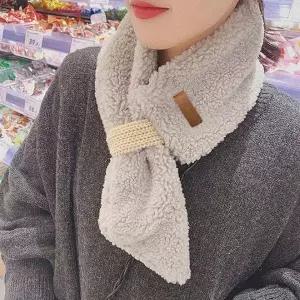 [하프클럽/]거울 양털 커플 목도리 스타일링 여성 머플러