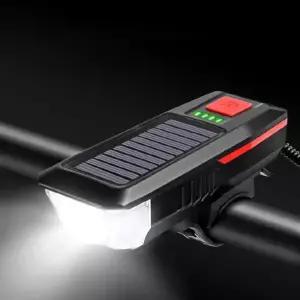 [하프클럽/]태양광 솔라 자전거 LED 전조등 라이트 전자벨 USB
