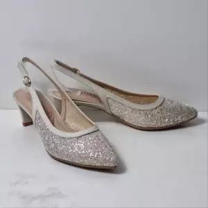 미셸by탠디 TC01 여성 5cm 글리터 슬링백 펌프스 미들힐 하객룩 웨딩 구두  126014