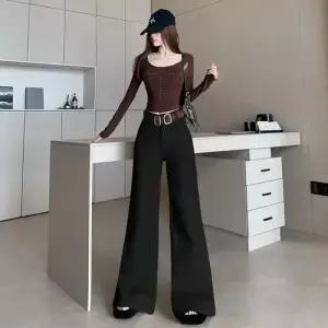 마킷5 여성 팬츠 데님 캐주얼 스판 와이드핏 슬림핏 나팔바지 하이웨스트 도톰 청바지 기모 JEN1