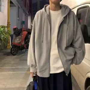 [하프클럽/]후드 기모 집업 오버핏 캐주얼 무지 데일리