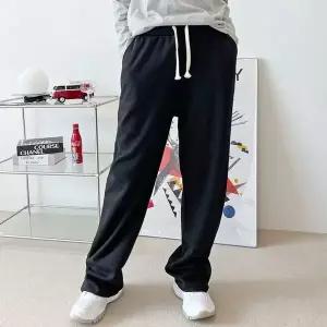 [하프클럽/]남녀공용 무지면 와이드 따뜻한 기모안감 캐주얼 커플 밴딩 바