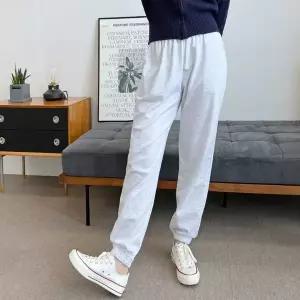 [하프클럽/]남녀공용 커플 무지면 조거 기모안감 캐주얼 데일리 밴딩 팬츠