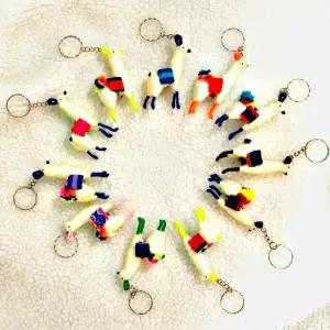 [하프클럽/]알파카 라마 키링 핸드메이드 남미 페루 수공예품