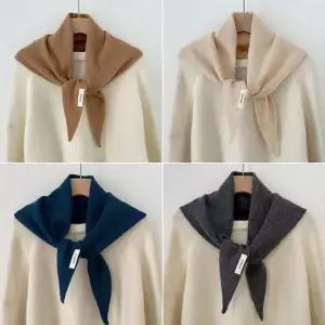 [하프클럽/]삼각 니트 스카프 여성 쁘띠 목도리