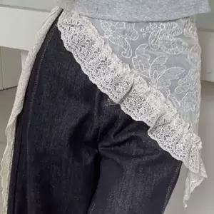 [하프클럽/]삼각레이스 시스루 레이어드 랩스커트 랩 치마 ST4720