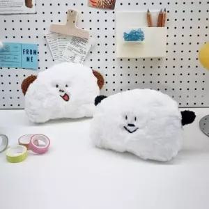 미니 살짝웃음 캐릭터 화이트 동전지갑