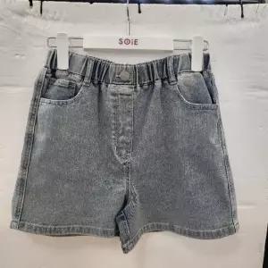 소이 HC22 4부 폴딩 블루진 여아 여름용 블루 허리밴드 스판 4부 청반바지  26M3265