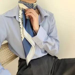 [하프클럽/]3컬러 미드나잇 달 모던패턴 실키한 스카프