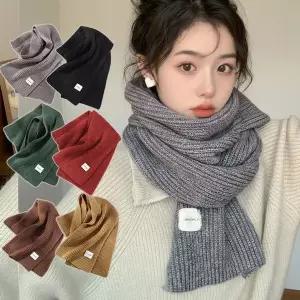 [하프클럽/]남녀공용 프리미엄 니트 머플러 커플 목도리 겨울 넥워머 여성