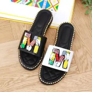 [하프클럽/]여름 낮은굽 외출 비즈 귀여운 신발 슬리퍼 여자 슈즈