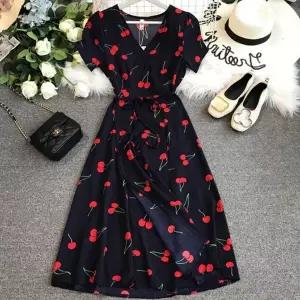 [하프클럽/]드레스 쉬폰 롱원피스 반팔원피스 짝꿍닷컴 롱 슬림핏