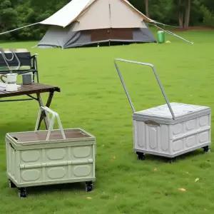 바퀴달린 접이식 카트 테이블 캠핑 왜건 폴딩박스 다용도
