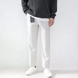 [하프클럽/]남자 빅사이즈 9부 10부 옆밴딩 정장 스판 슬랙스 바지