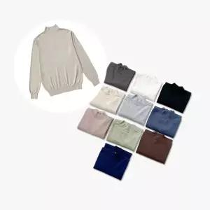 [하프클럽/]남자 캐시미어 반폴라 니트 남성 봄 가을 겨울 커플 남성니트