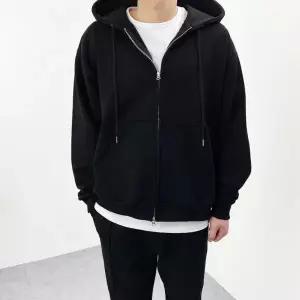 [하프클럽/] 남자 오버핏 데일리 고밀도 헤비 쭈리 코튼 후드집업 3컬러