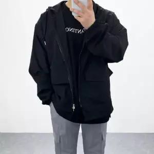 [하프클럽/] 남자 오버핏 포켓 바람막이 델리킷 후드집업 점퍼 3컬러