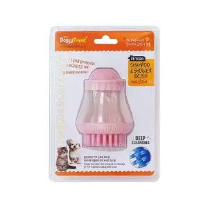 [콩심팥심]도기프렌드 펫그로 애견용 샤워 브러쉬 (핑크)