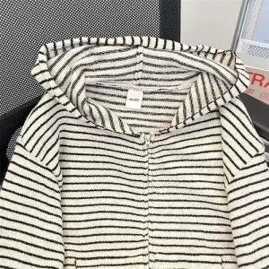 빈티지 남자집업니트 스트라이프 집업 후드 스웨터 초가을 커플 트렌드 ible3