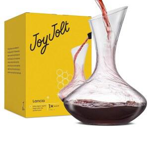 조이졸트 란시아 와인 디캔터 크리스탈 에어레이터 수제 베이스 유리 피처 초우아한 디자인의 쉬운 붓기 1200ml (40 fl.oz)