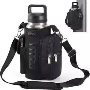 휴대폰 포켓과 어깨끈이 있는 컬러 마그네틱 짐 가방 물병 캐리어 홀더 5 내장 자석 액세서리 정리함 슬링