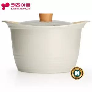 국산 키친아트 IH인덕션 베이직냄비-26cm 곰솥 세라믹코팅 국솥 양수 곰통
