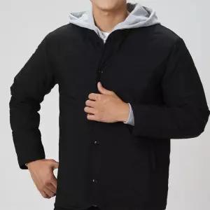 [하프클럽/옷자락]남자 물결퀼팅 가벼운 초경량패딩 베이직 노카라 점퍼