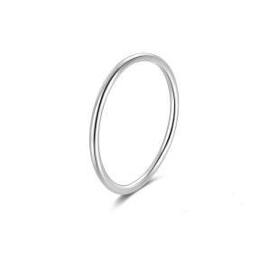 캔디팬시 925 스털링 실버 1.2mm 스태킹 미디 얇은 링 엄지 핑키 스택 너클 여성용 밴드 사이즈 2.5-8.5