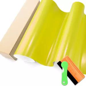 네온 옐로우 매트 메탈릭 새틴 펄 비닐 랩 필름 자동차 그래픽 데칼 시커 DIY 1FTX5FT