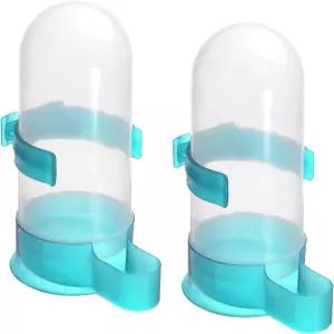 패티킬 800ml 자동 비둘기 모이통 앵무새 가금류용 식수 디스펜서 걸이식 조류 케이지 급수기 2팩 연한