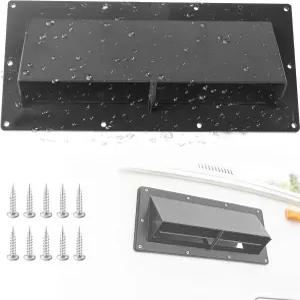 게쿠파 RV 배기통 커버 - 캠핑카 트레일러 모터홈 레인지 후드 및 적합 10개 나사 블랙 포함