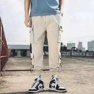 [하프클럽/옷자락]남성 힙무드 멀티 포켓 카고 건빵 밴딩 조거 팬츠
