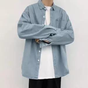 [하프클럽/옷자락]남녀공용 클래식 청 남방 루즈핏 데님 긴팔 셔츠