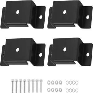 YVHFWOY 4Pcs 트레일러 지분 포켓 브래킷 2인치 x 4인치 목재 및 트럭용 유틸리티 헤비 듀티 Q235B 스틸